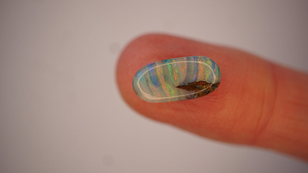 2.4 ct Boulder Opal - Multicolour Linear Colour Banding