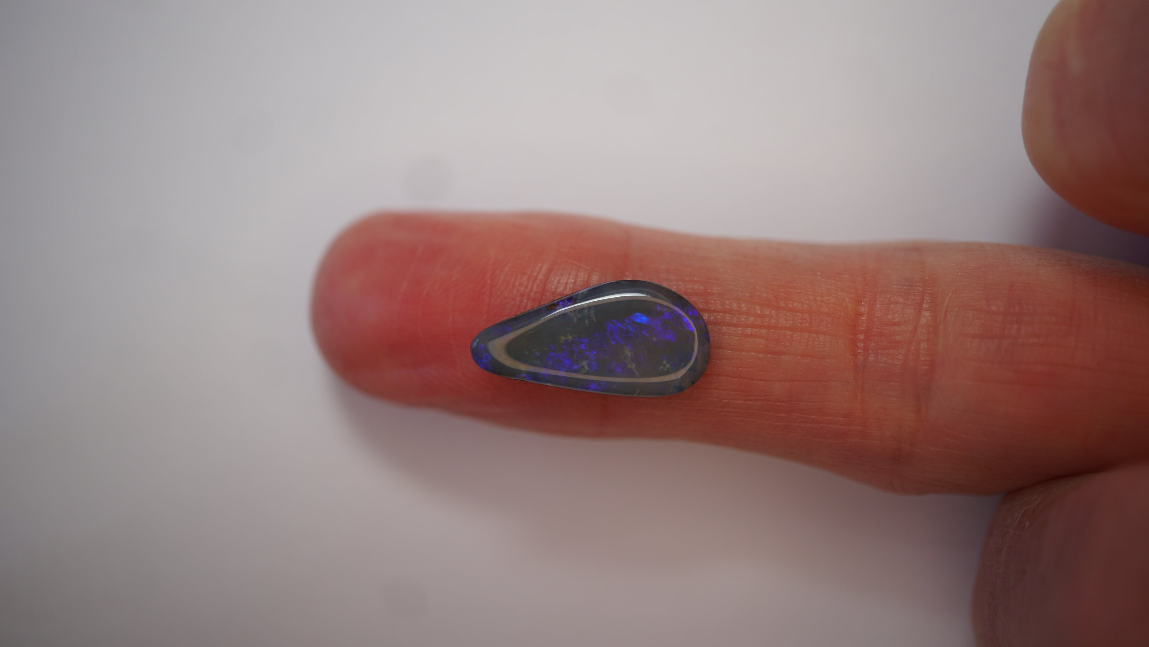 3.8 ct Blue-Violet Boulder Opal - Soft Colour Movement