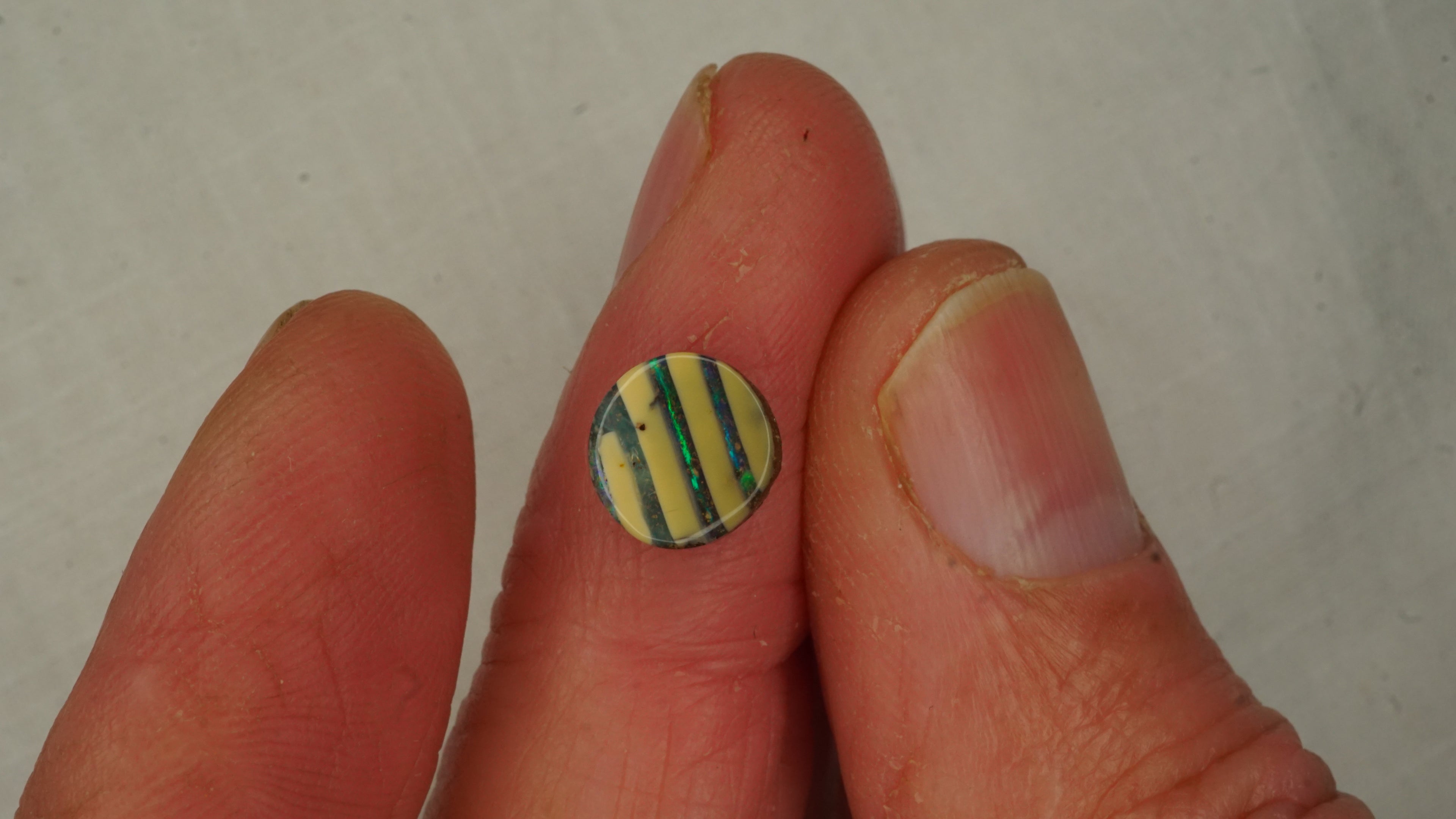 1.9 ct Boulder Opal - Cream-Toned Stripes with Green Vein