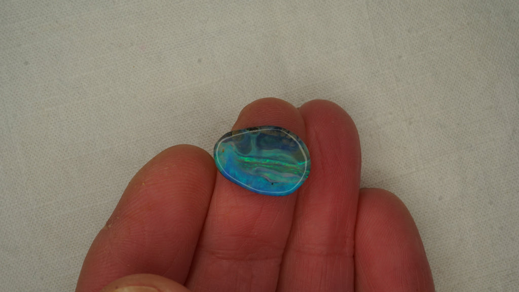 5.8 ct Boulder Opal - Aqua Green & Blue Flowing Colour