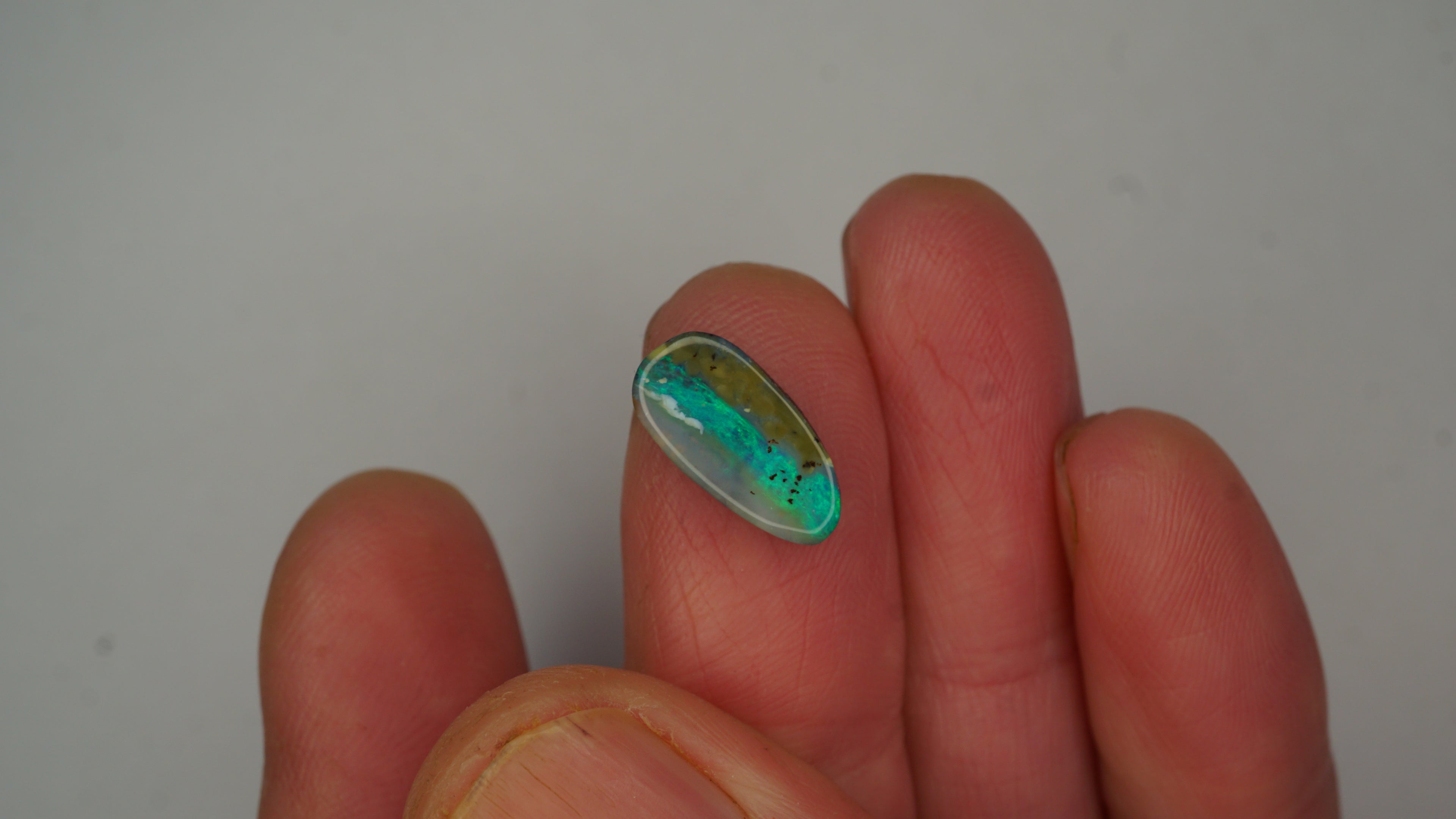 3.1ct Boulder Opal - Rolling Green Fire