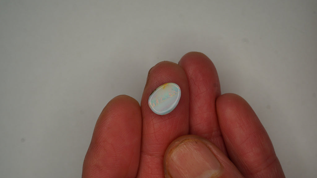 3.2 ct White Boulder Opal - Multicolour Flash Streak