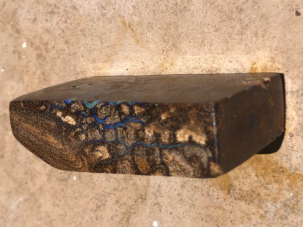 387ct Ironstone Boulder Opal Matrix — Blue & Green Embedded Opal