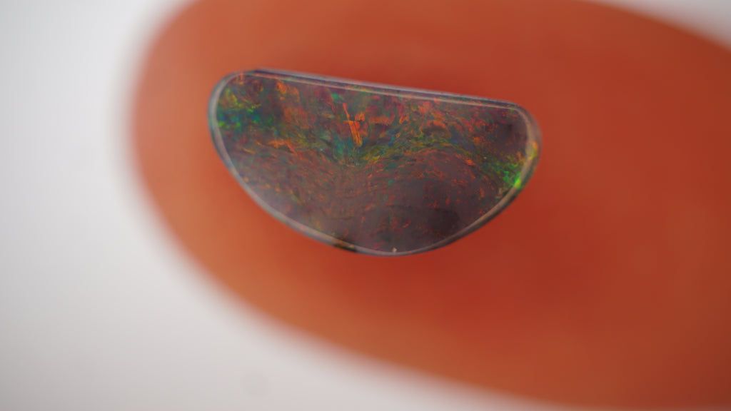 1.8 ct White Boulder Opal - Pink Pinfire Coverage