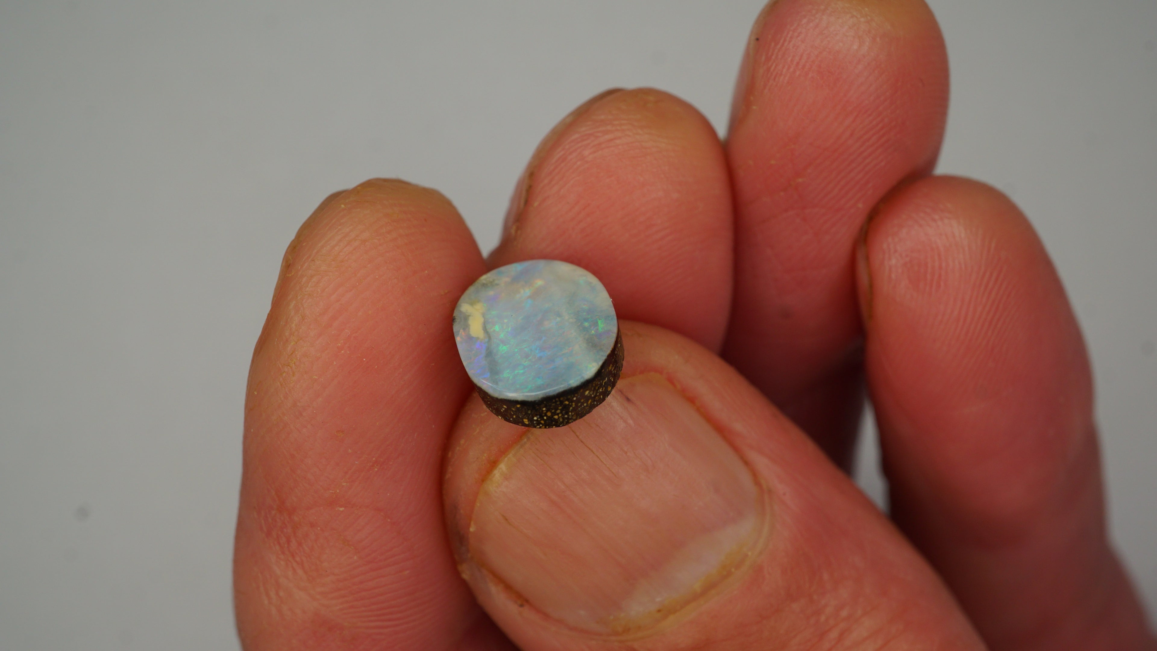 3.3ct Boulder Opal - Lavender Base with Multicolour Band
