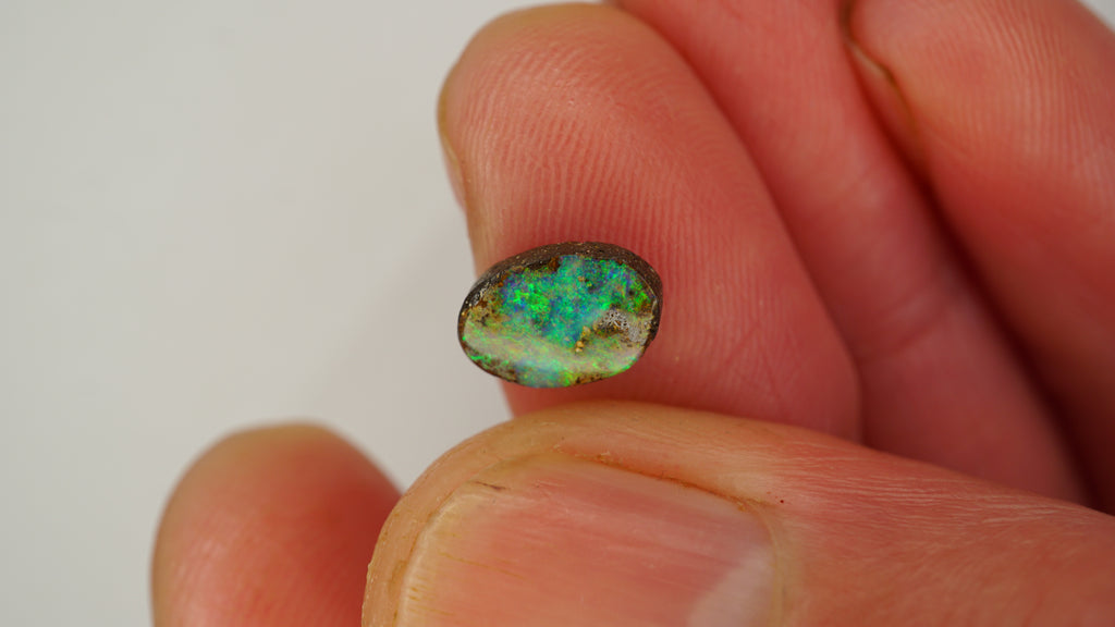1.5 ct Green Boulder Opal - Swirling Colour Movement