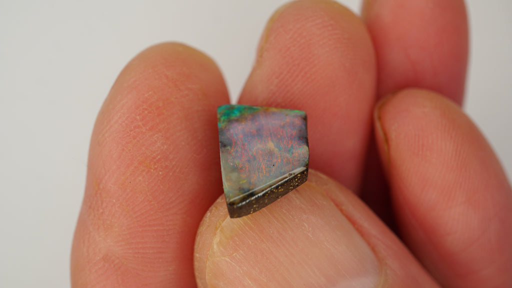 3.3 ct Purple Boulder Opal - Multicolour Pinfire Play