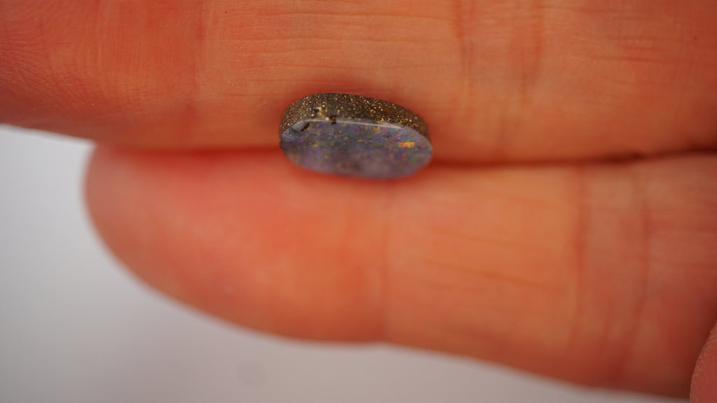 2.1 ct Purple Boulder Opal - Multicolour Pinfire Pattern
