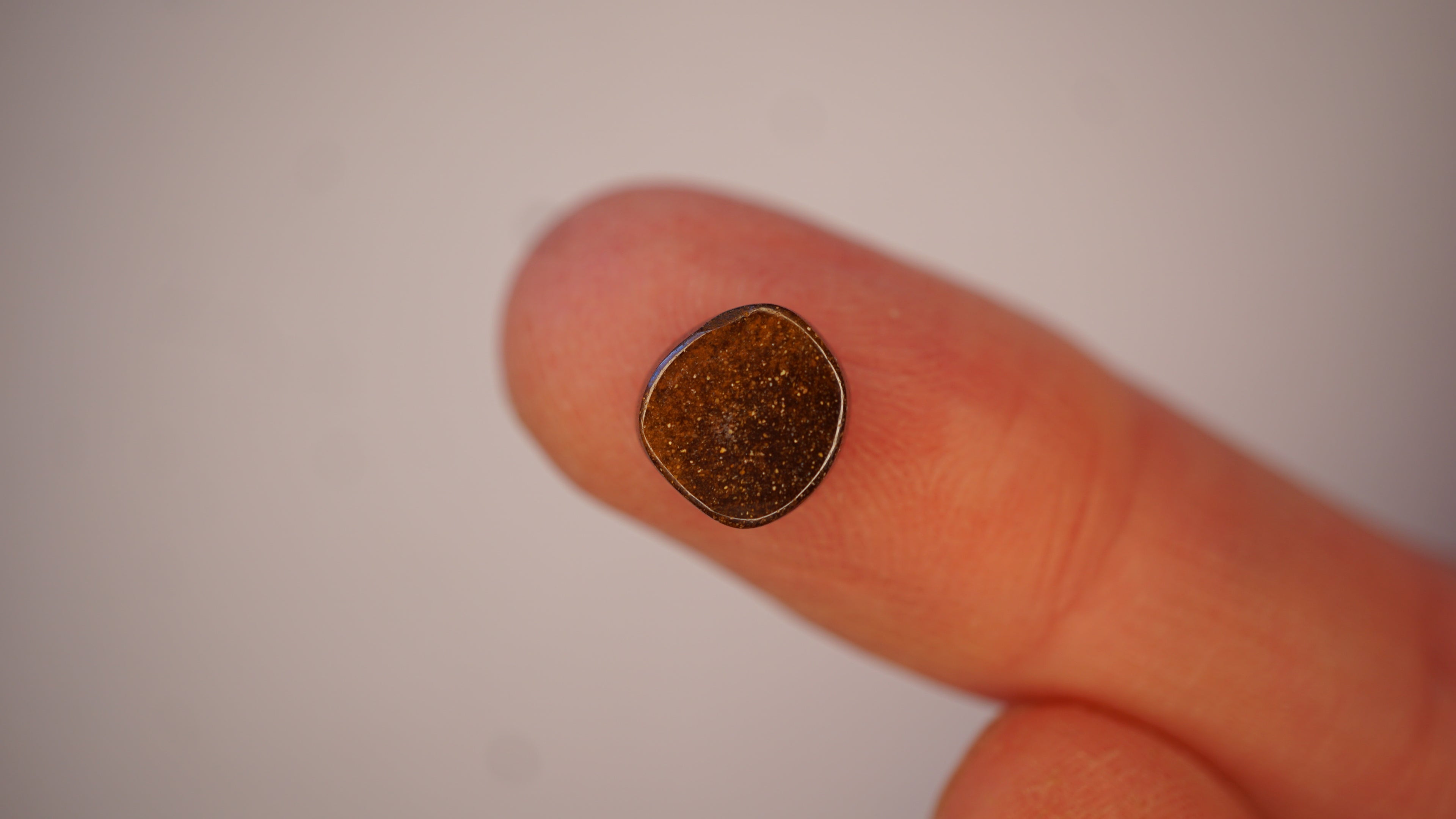 2.8 ct Pale Blue Boulder Opal - Green & Crimson Streaked Colour Play