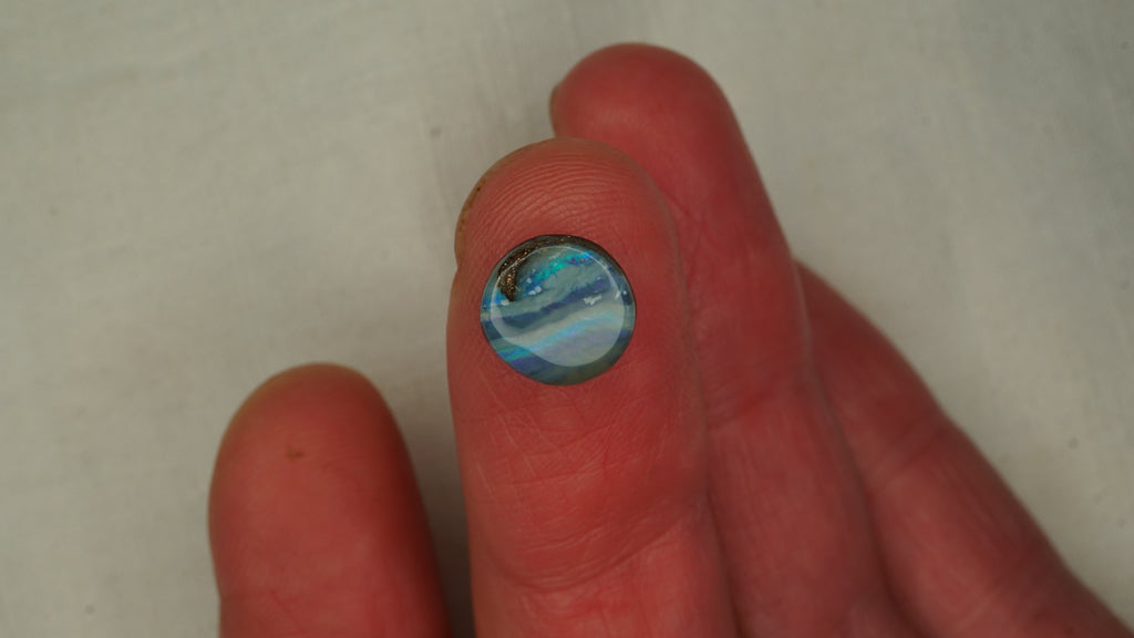 2.5 ct Blue Boulder Opal - Green & Blue Banded Colour Play