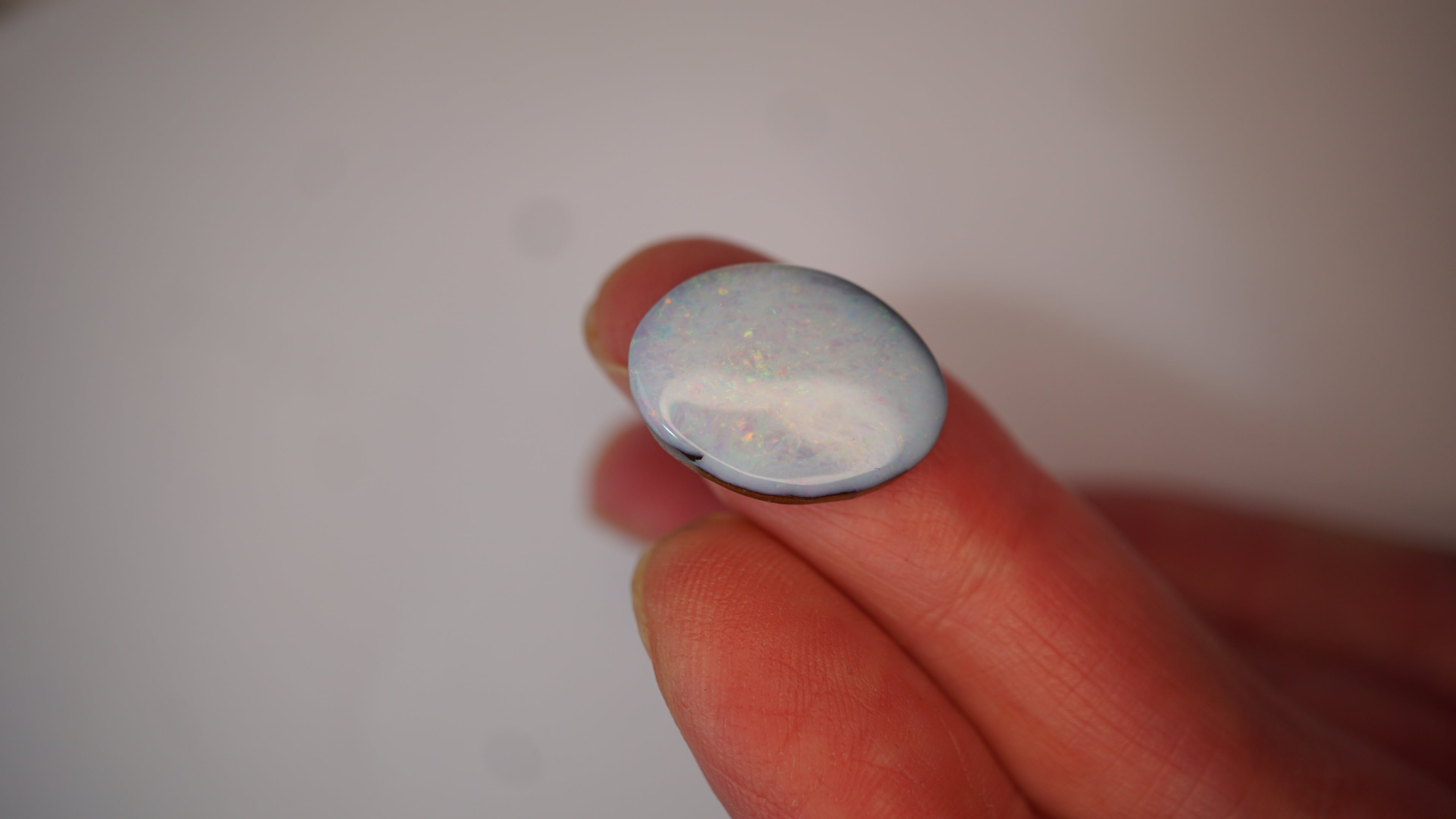 9.6 ct White Boulder Opal - Soft Pastel Colour Play