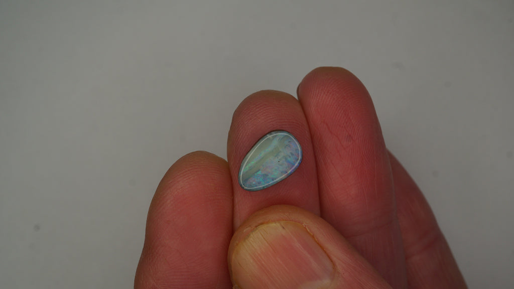 Stardust Veil Boulder Opal - Purple with Green, Pink & Blue Pinfire