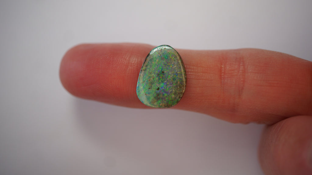 5.6ct Boulder Opal - Electric Green Pinfire Full Face