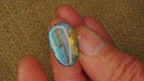 8.8ct Boulder Opal - Blue-Green Play with Light Purple Band on Natural Host Body Tone - Polished Boulder Opal (8.8ct)