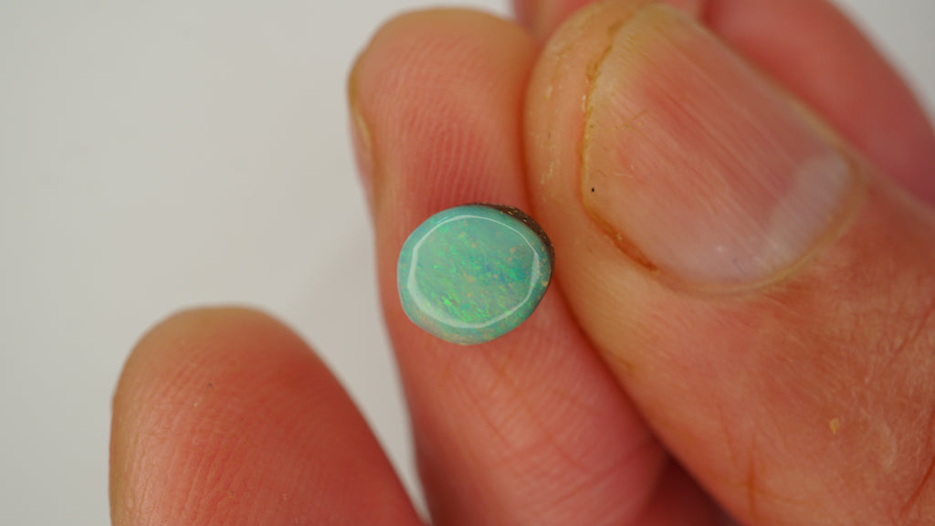 1.6 ct Green Boulder Opal - Multicolour Pinfire Play