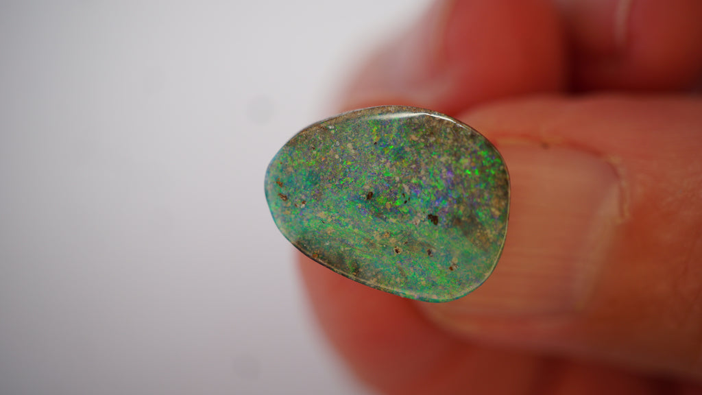 5.6ct Boulder Opal - Electric Green Pinfire Full Face
