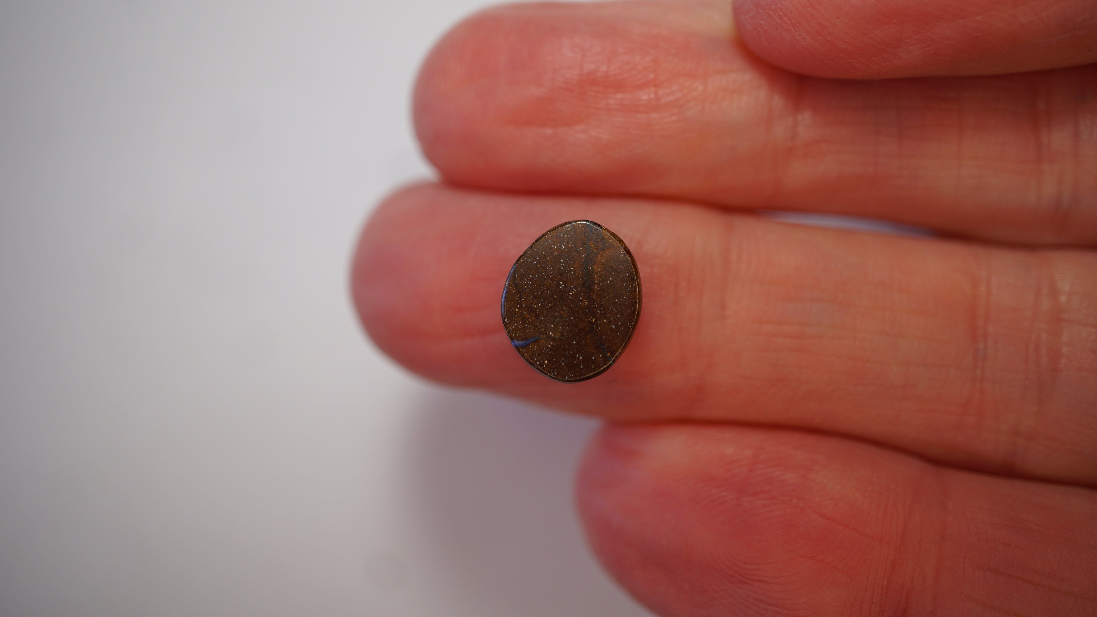 3.5ct Boulder Opal - Green & Electric Blue Fire on Blue Host Body Tone