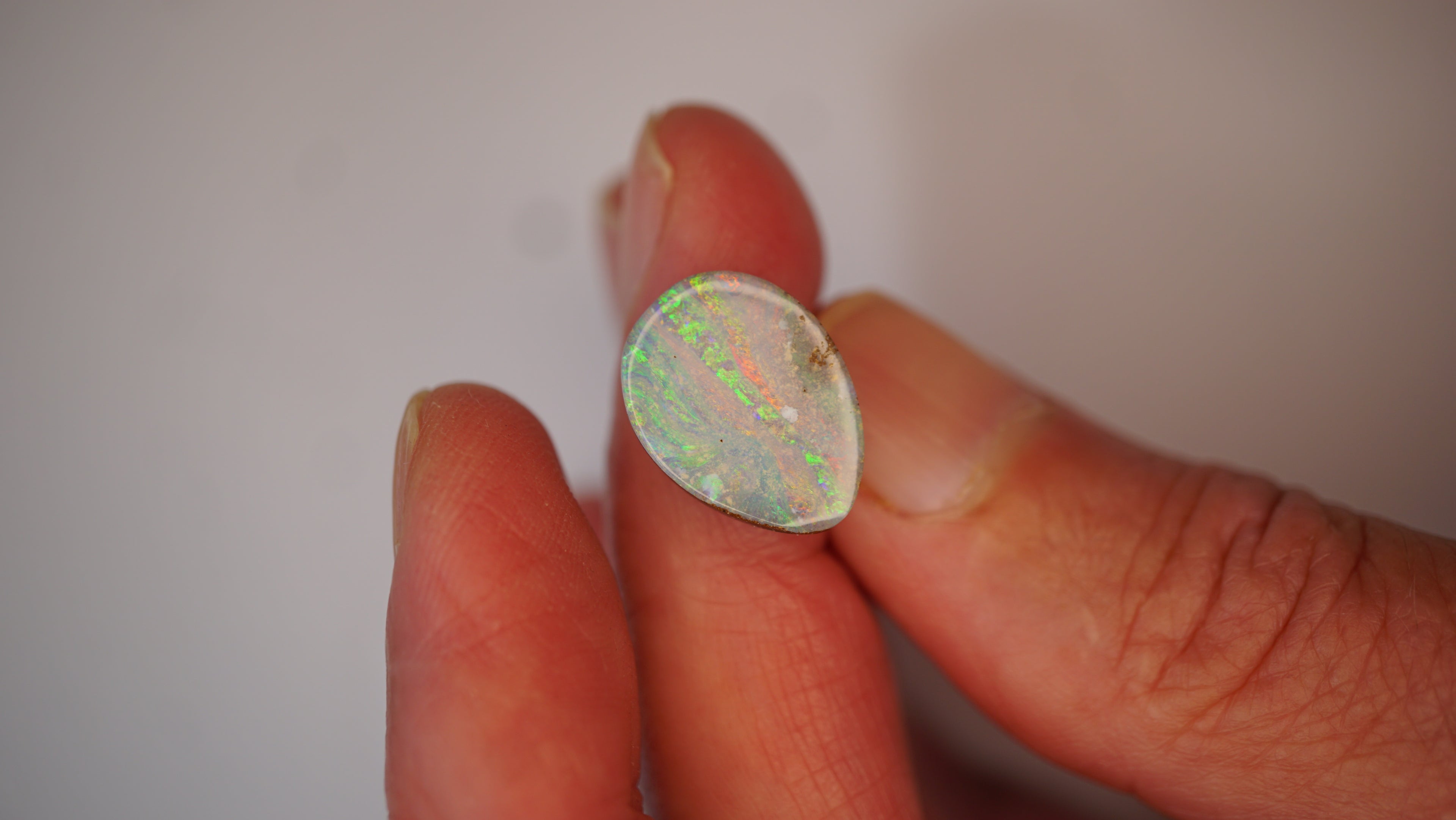 Celestial Bloom - 10.3ct Boulder Opal with Pink and Green Pastel Fire