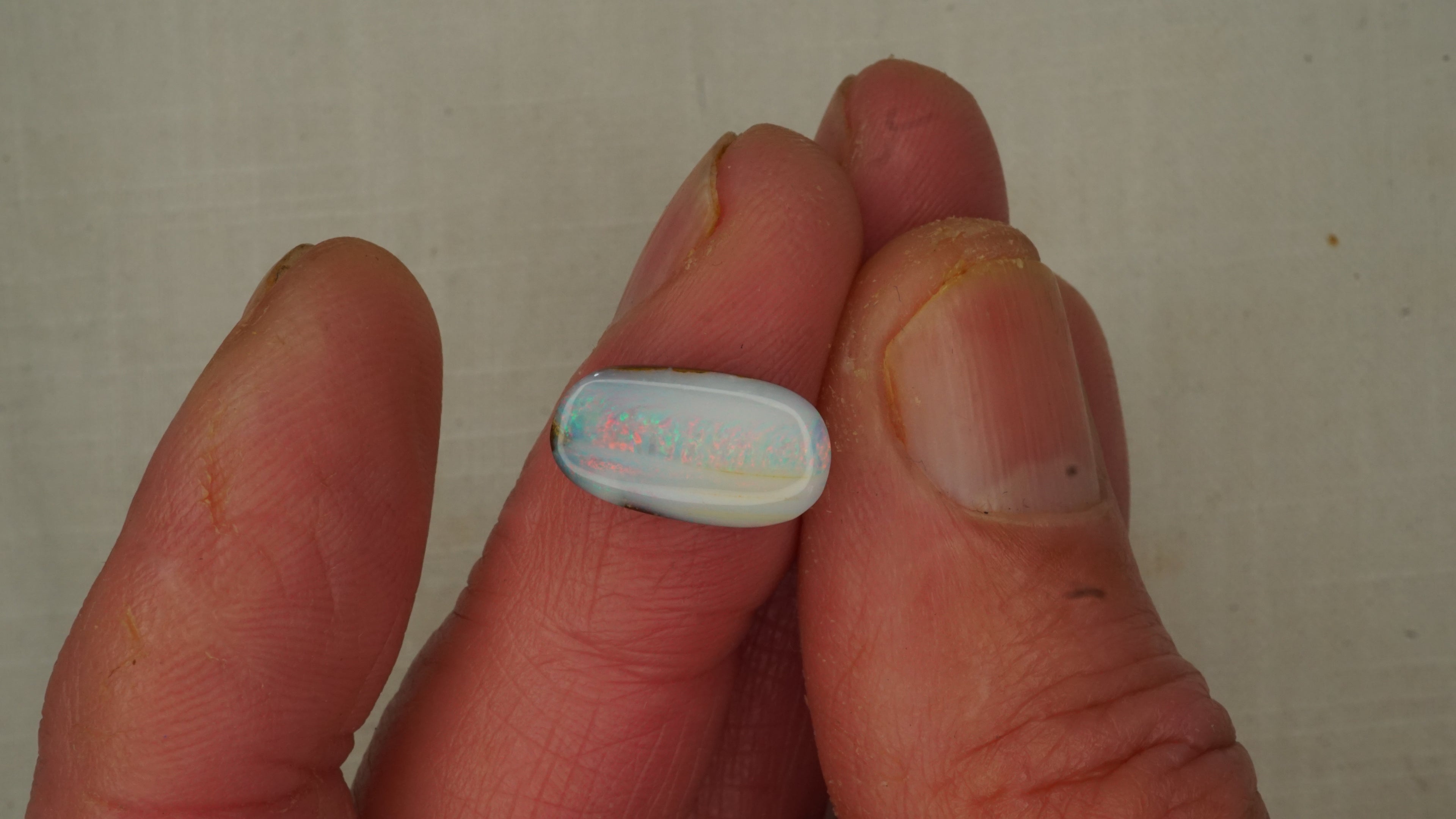 4.5 ct White Boulder Opal - Soft Pastel Colour Play
