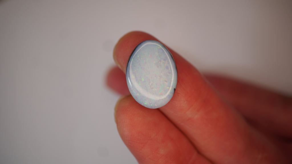 9.6 ct White Boulder Opal - Soft Pastel Colour Play