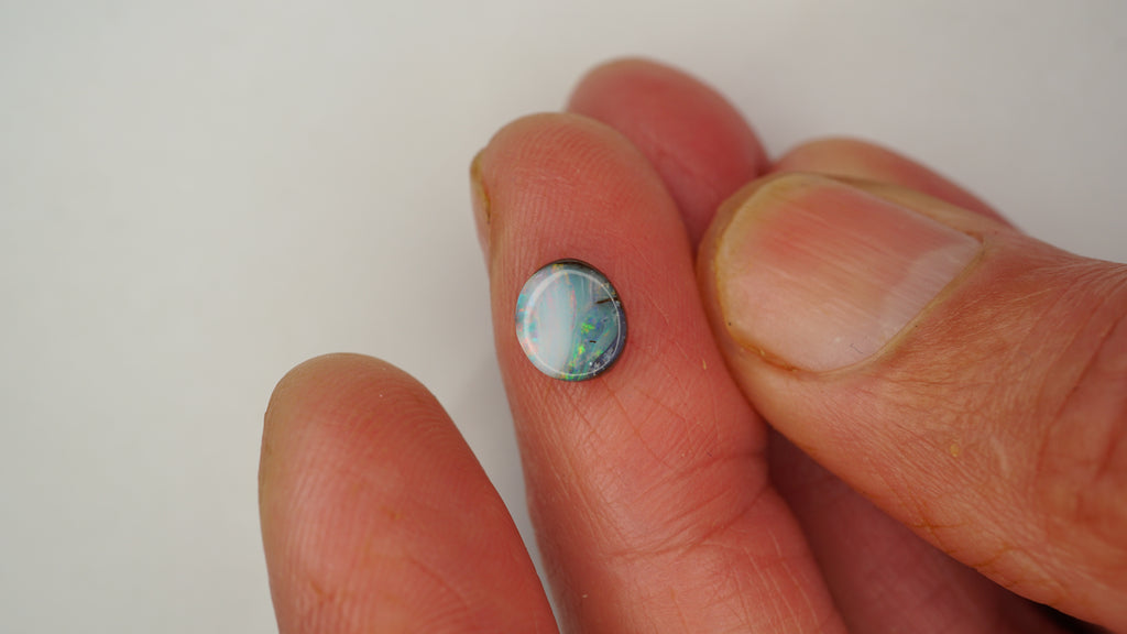 1.6ct Boulder Opal - Green & White Host Body Tone with Aqua, Pink & Gold Directional Play