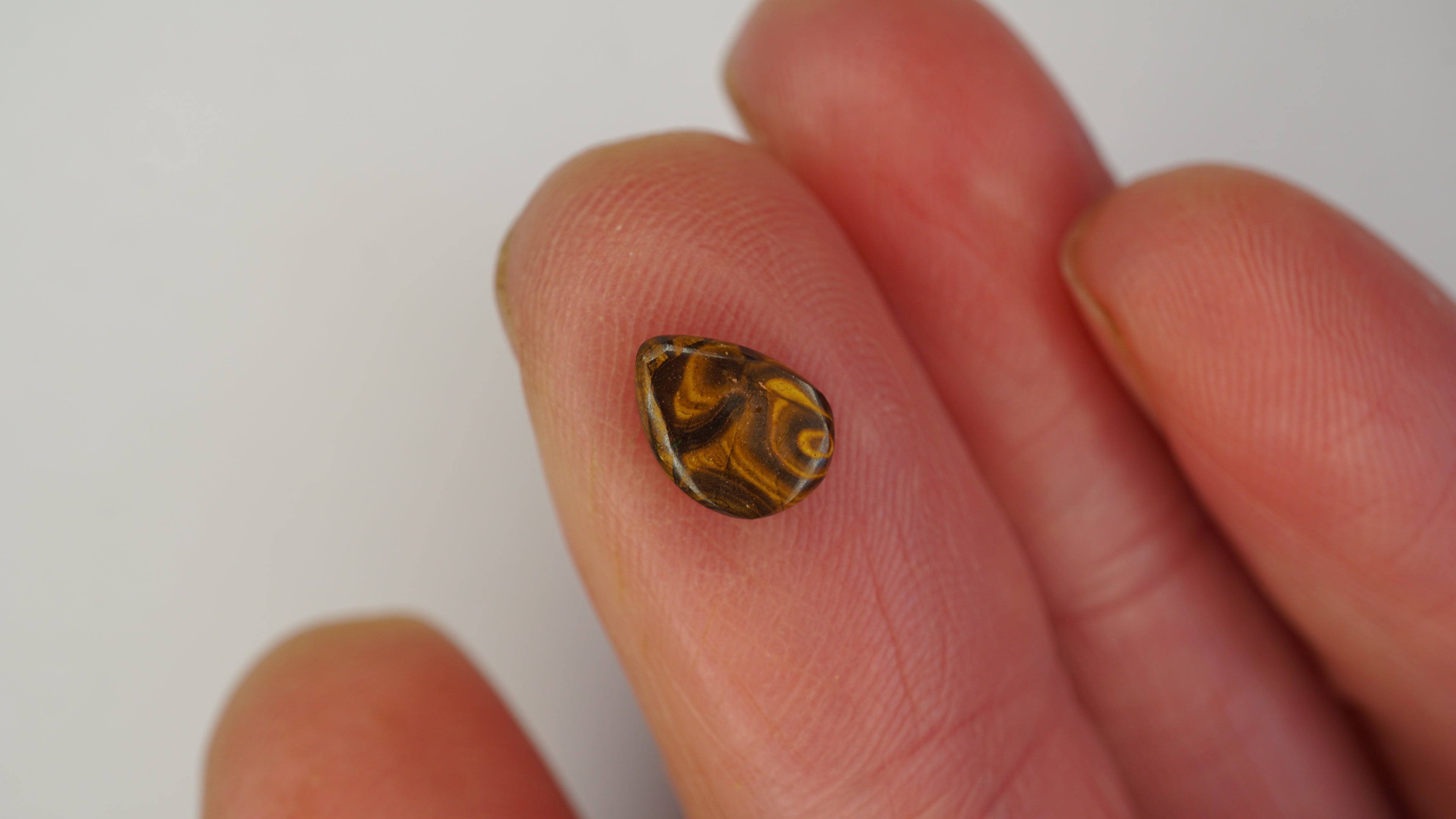 1.3 ct Dark Green Boulder Opal - Green & Orange Colour Play