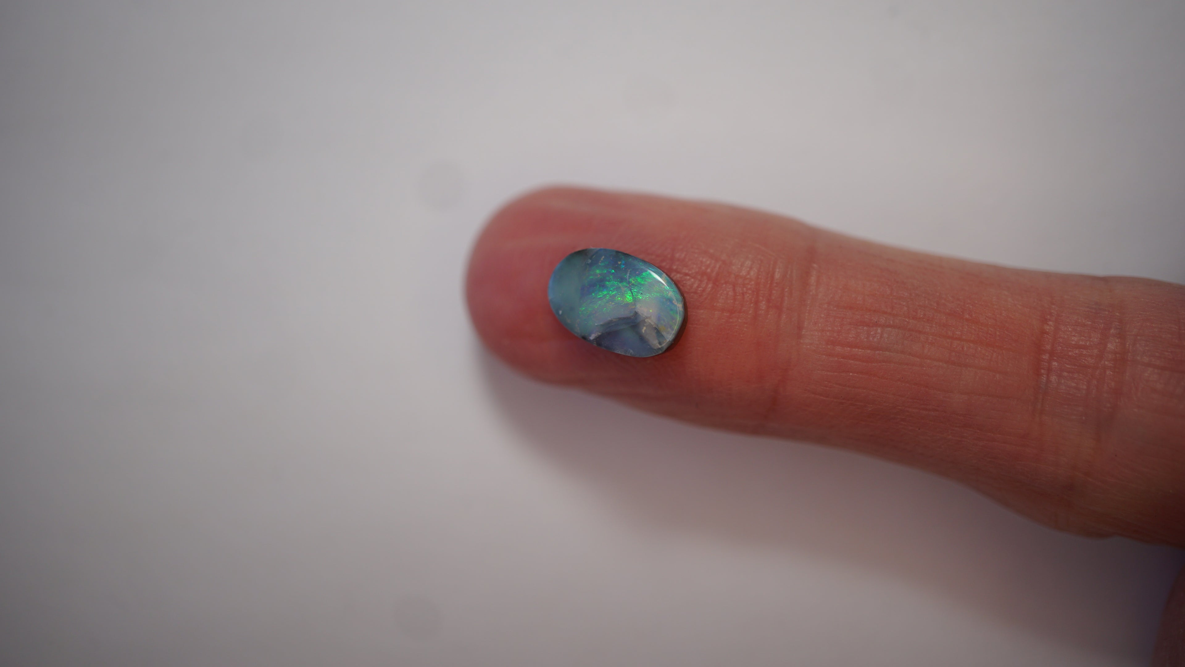 2.1 ct Green Boulder Opal - Flowing Green Colour Play