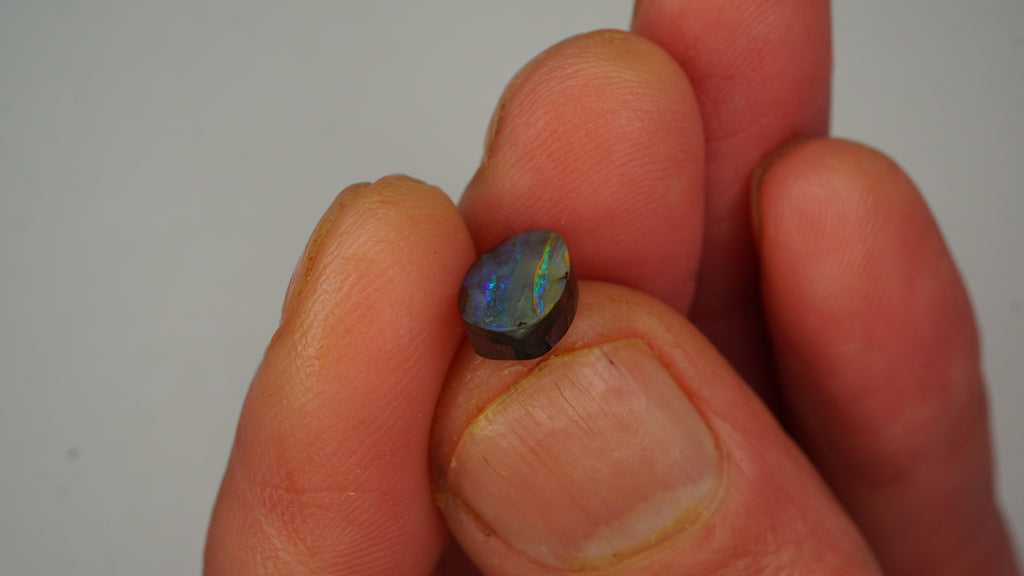 2.3 ct Dark Blue Boulder Opal - Green & Blue Colour Streaks