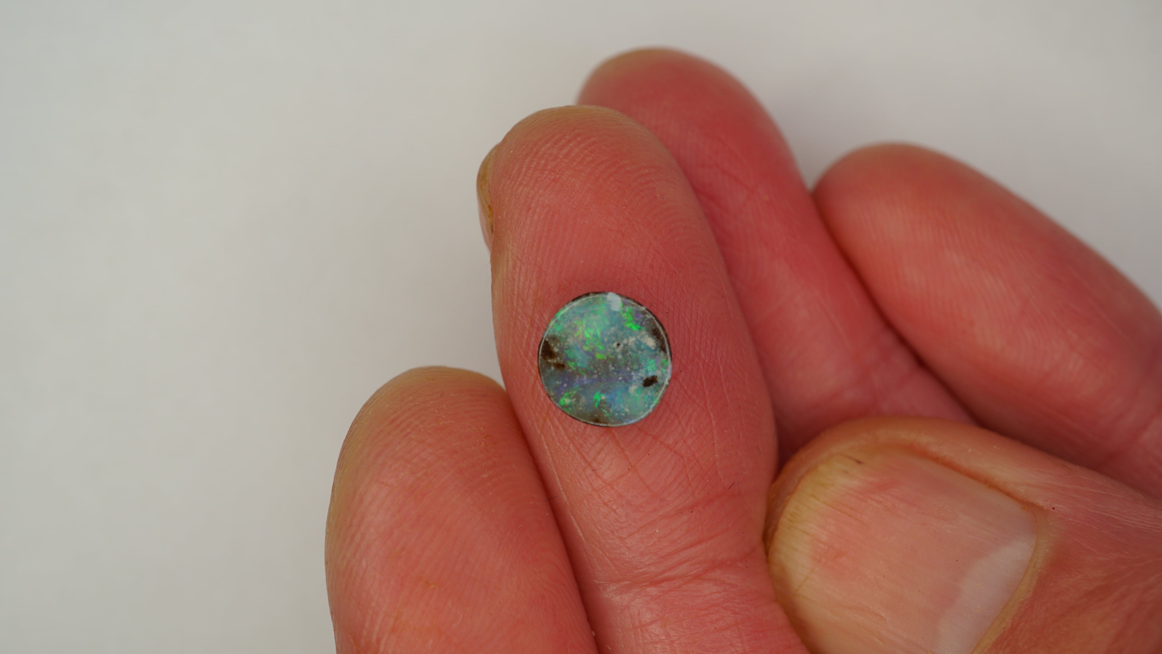 1.7 ct Green-Blue Boulder Opal - Swirling Colour Play