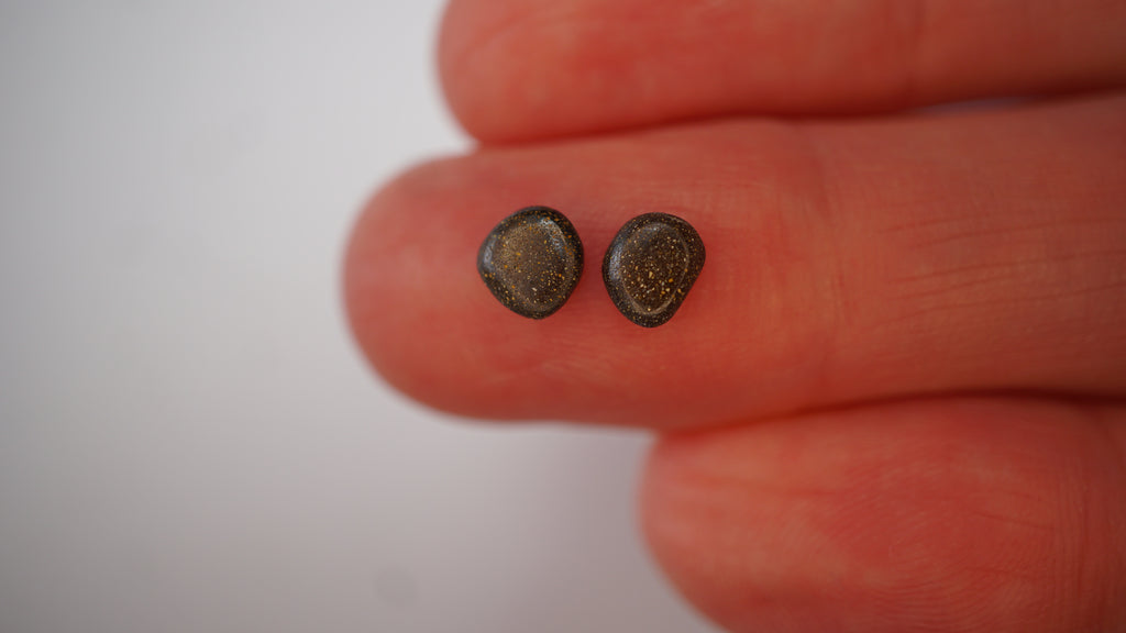 1.0ct Matched Boulder Opal Pair - Bright Green Pinfire