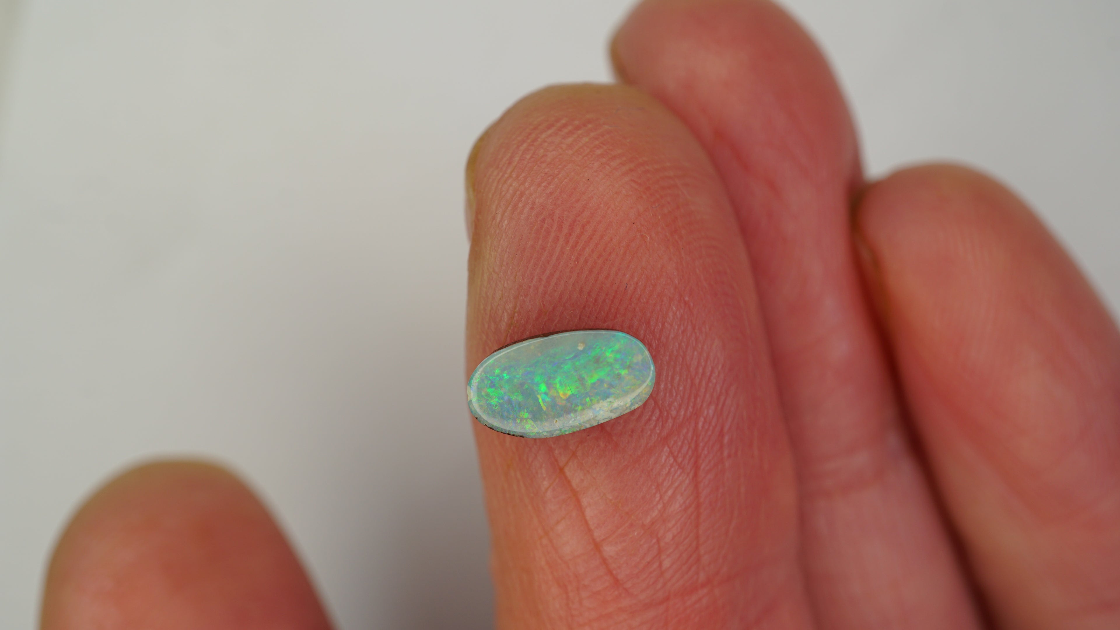 0.8 ct Green Boulder Opal - Dominant Green Colour Play