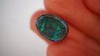 5.4 ct Blue-Green Boulder Opal - Rolling Straw Pattern