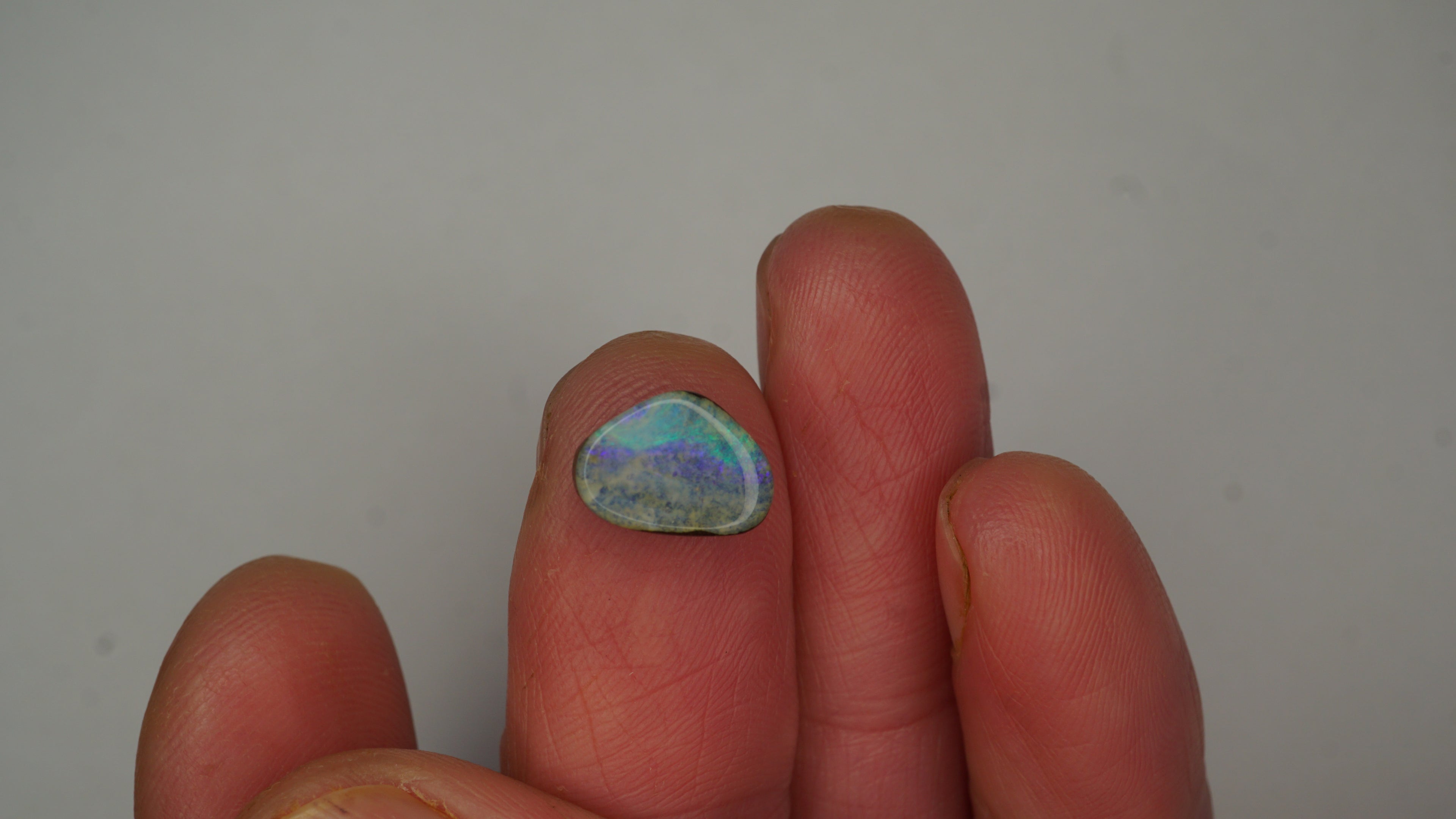 2.6ct Boulder Opal - Bright Green Pinfire on Misty Purple Host Body Tone