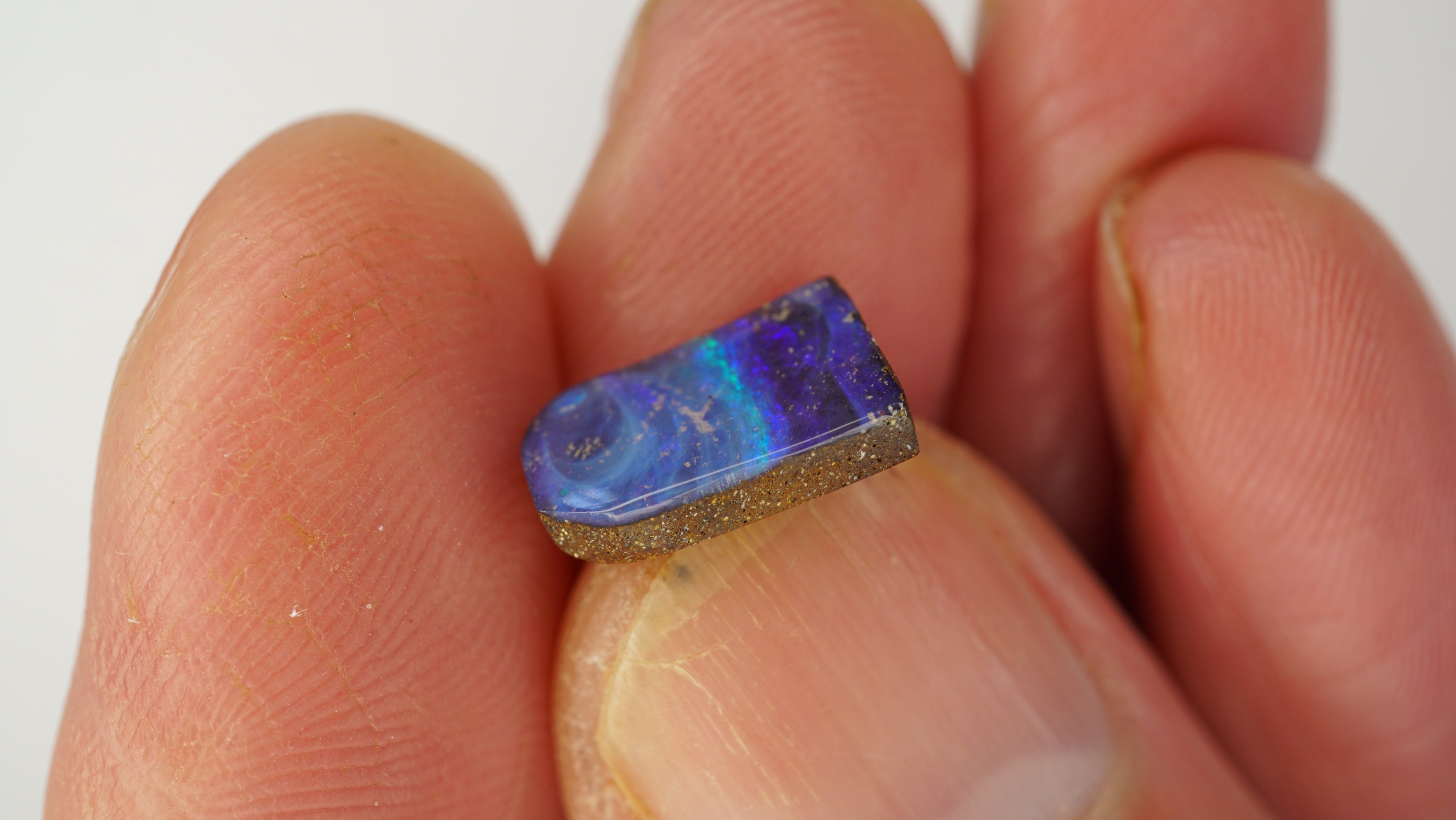 2.5 ct Blue Boulder Opal - Soft Body Tone with Subtle Colour
