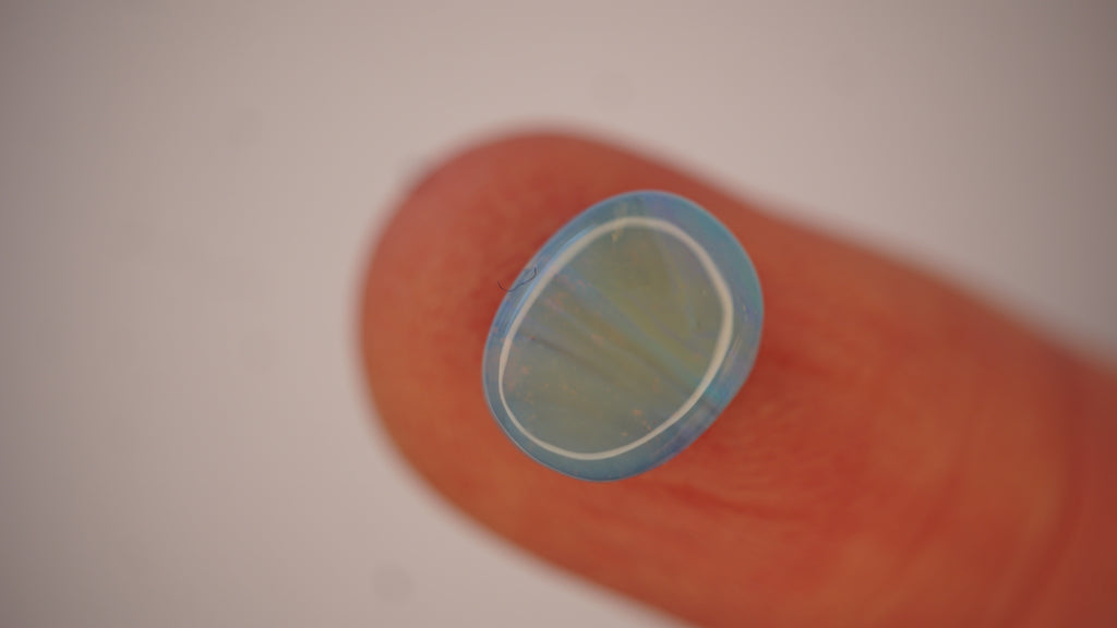 2.7ct Boulder Opal - Bright Green Streak on Pale Blue Host Body Tone