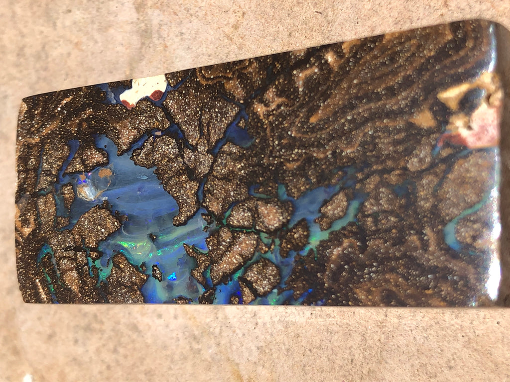 387ct Ironstone Boulder Opal Matrix — Blue & Green Embedded Opal