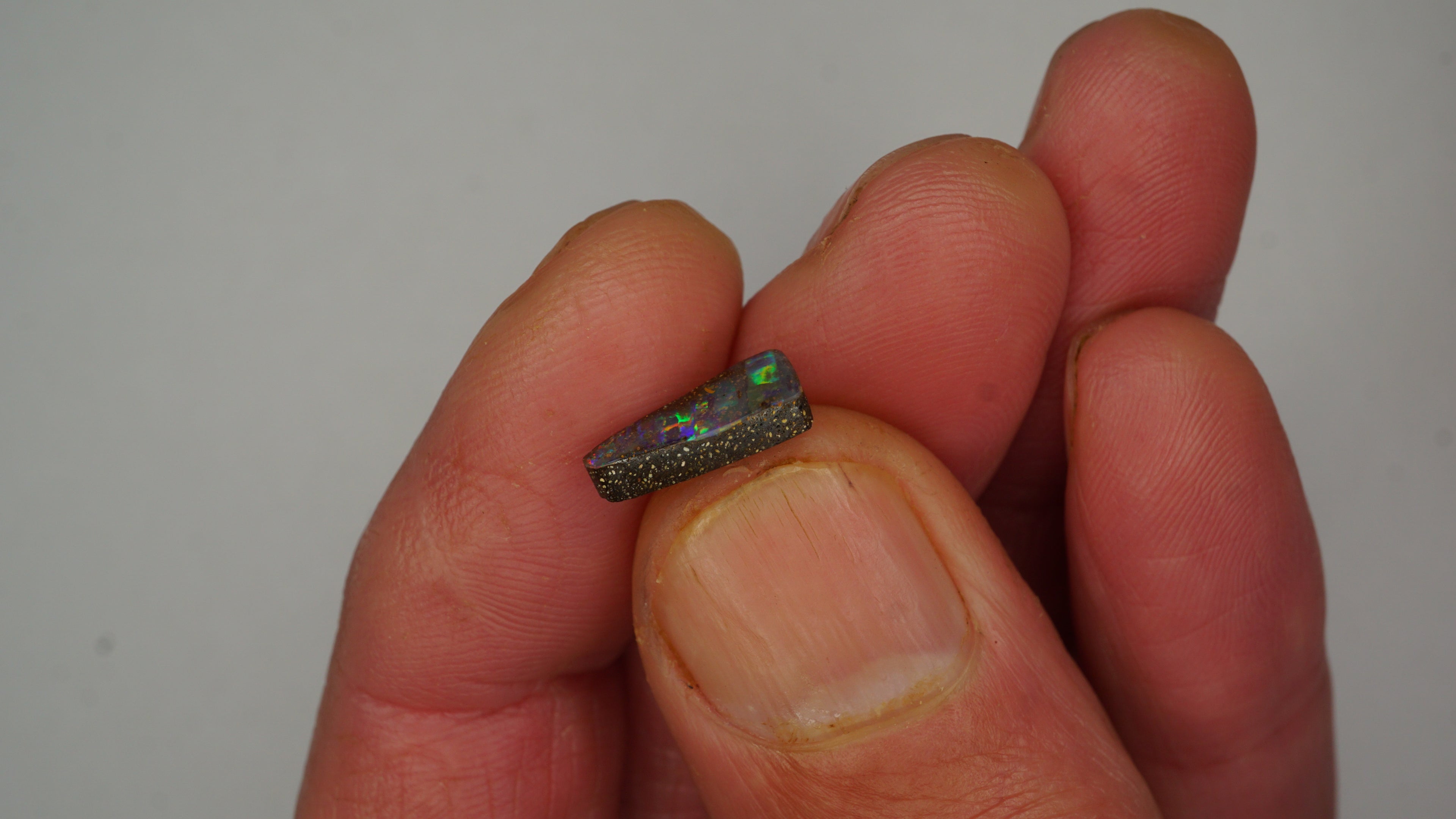 2.0ct Boulder Opal - Harlequin Pattern on Deep Purple Base