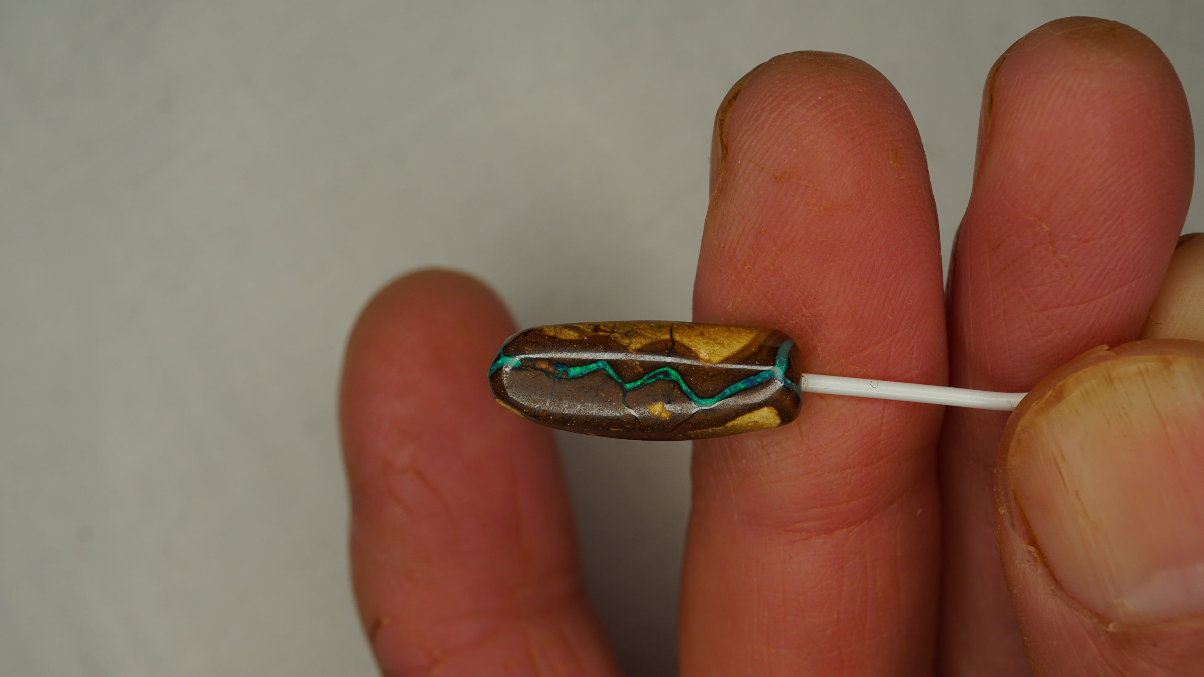 Desert Spark - 7.4ct Drilled Matrix Boulder Opal