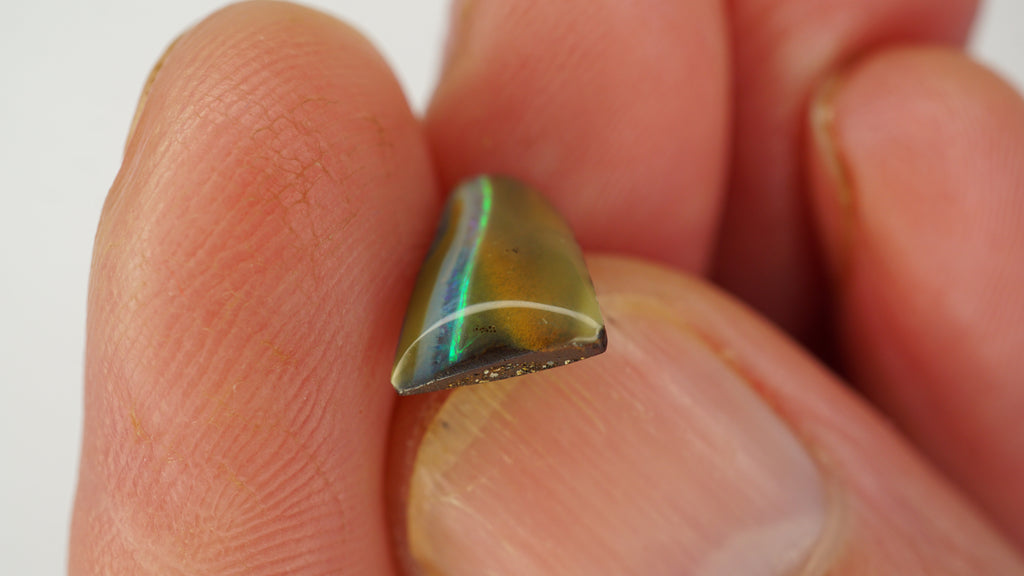 2.3ct Boulder Opal - Green Flash on Warm Brown Base