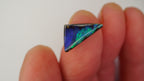 3.8ct Boulder Opal - Green Fire on Dark Blue Base