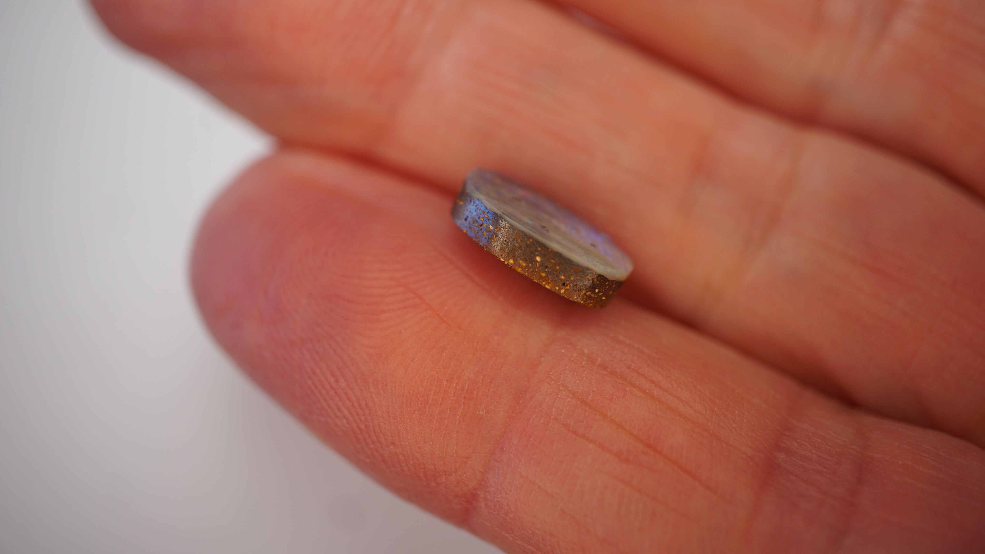 2.9 ct Purple Boulder Opal - Crimson & Violet Flowing Colour