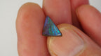 2.8 ct Triangular Blue Boulder Opal - Green Linear Colour Play