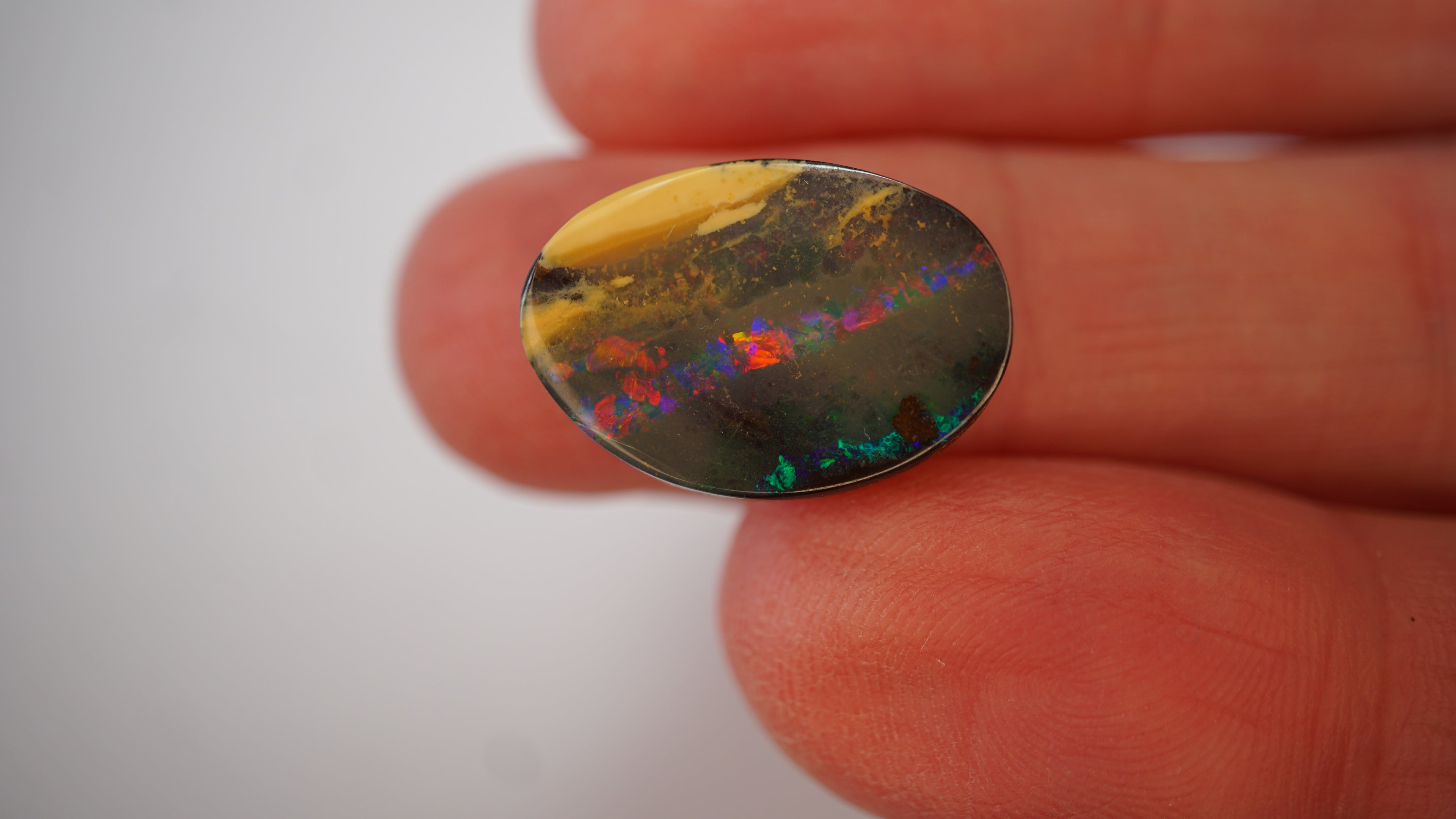 7.9ct Boulder Opal - Multicolour Banding on Dark Base