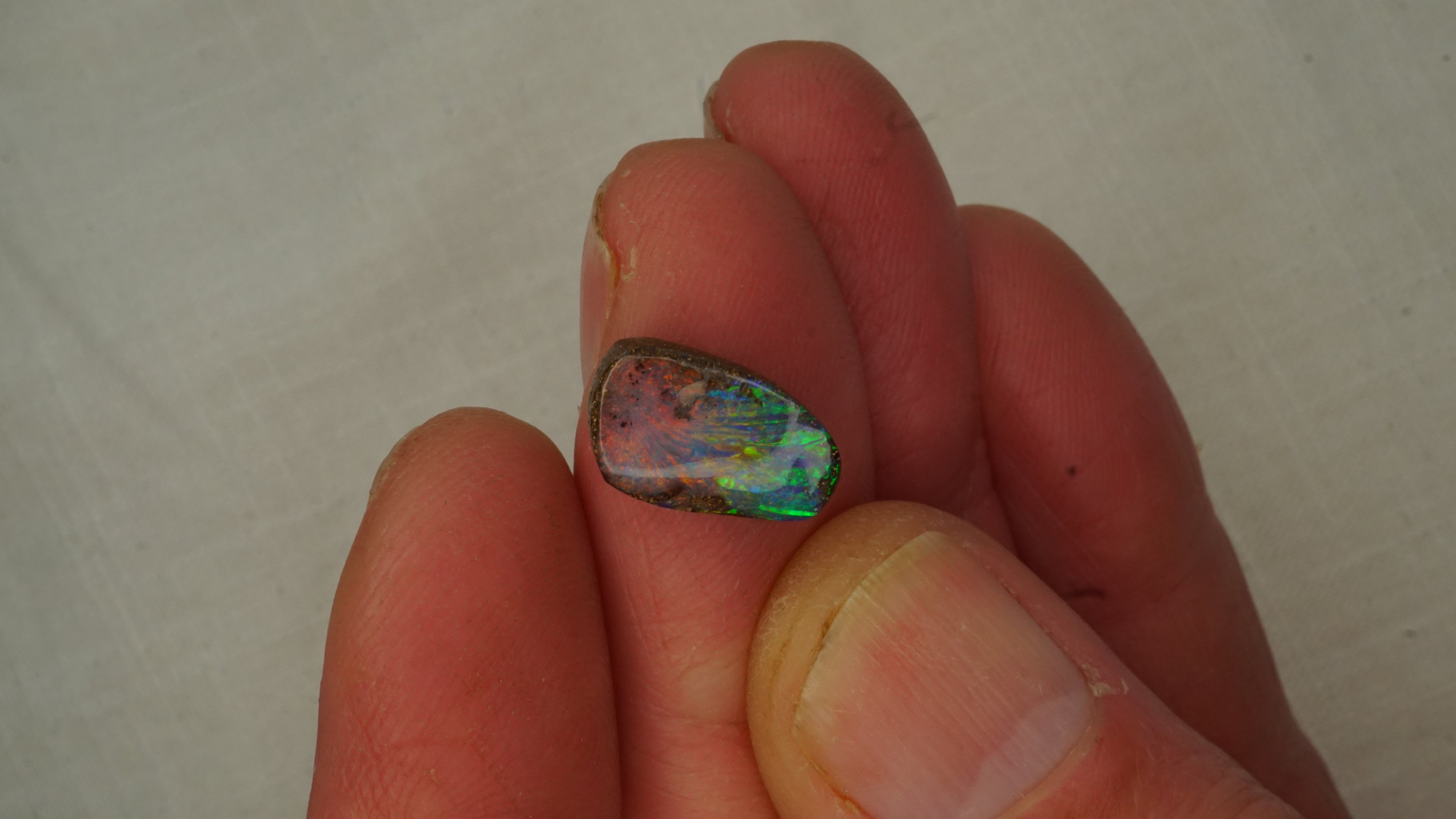 4.0 ct Boulder Opal - Green, Blue & Violet Flash