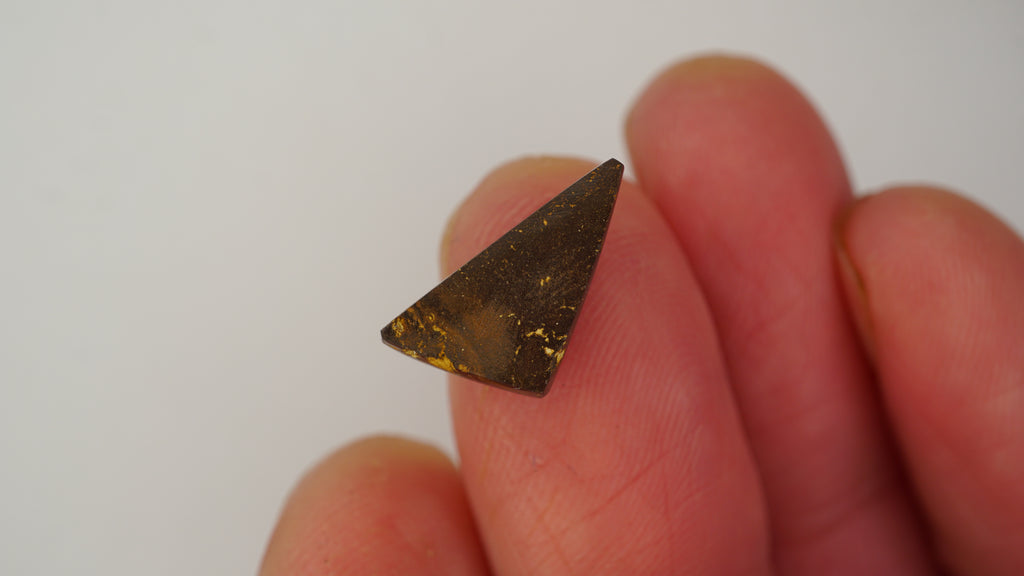 3.8ct Boulder Opal - Green Fire on Dark Blue Base