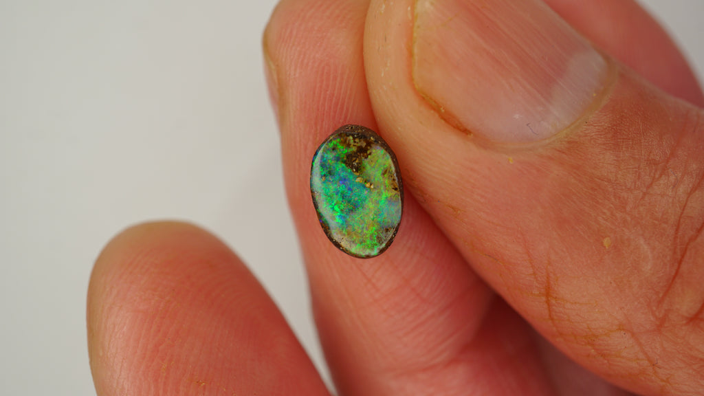 1.5 ct Green Boulder Opal - Swirling Colour Movement