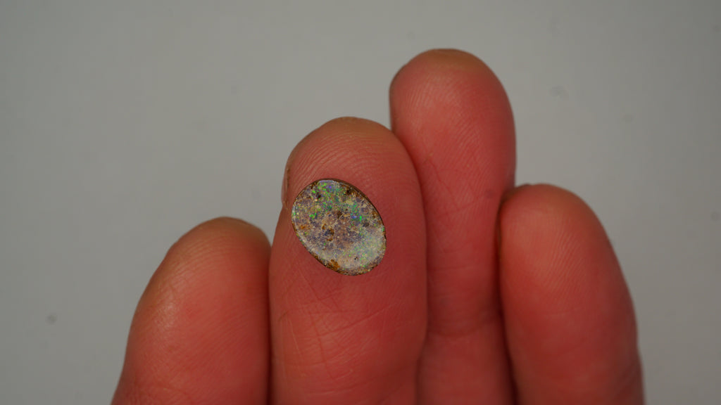 2.2 ct Purple Boulder Opal - Green Pinfire Contrast