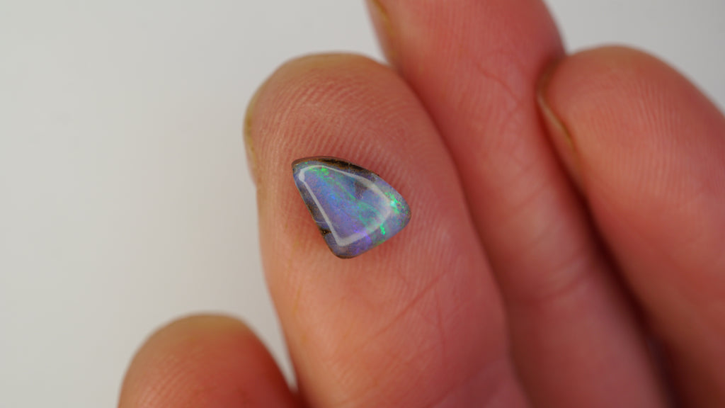 1.3ct Boulder Opal - Bright Green Play on Purple Host Body Tone