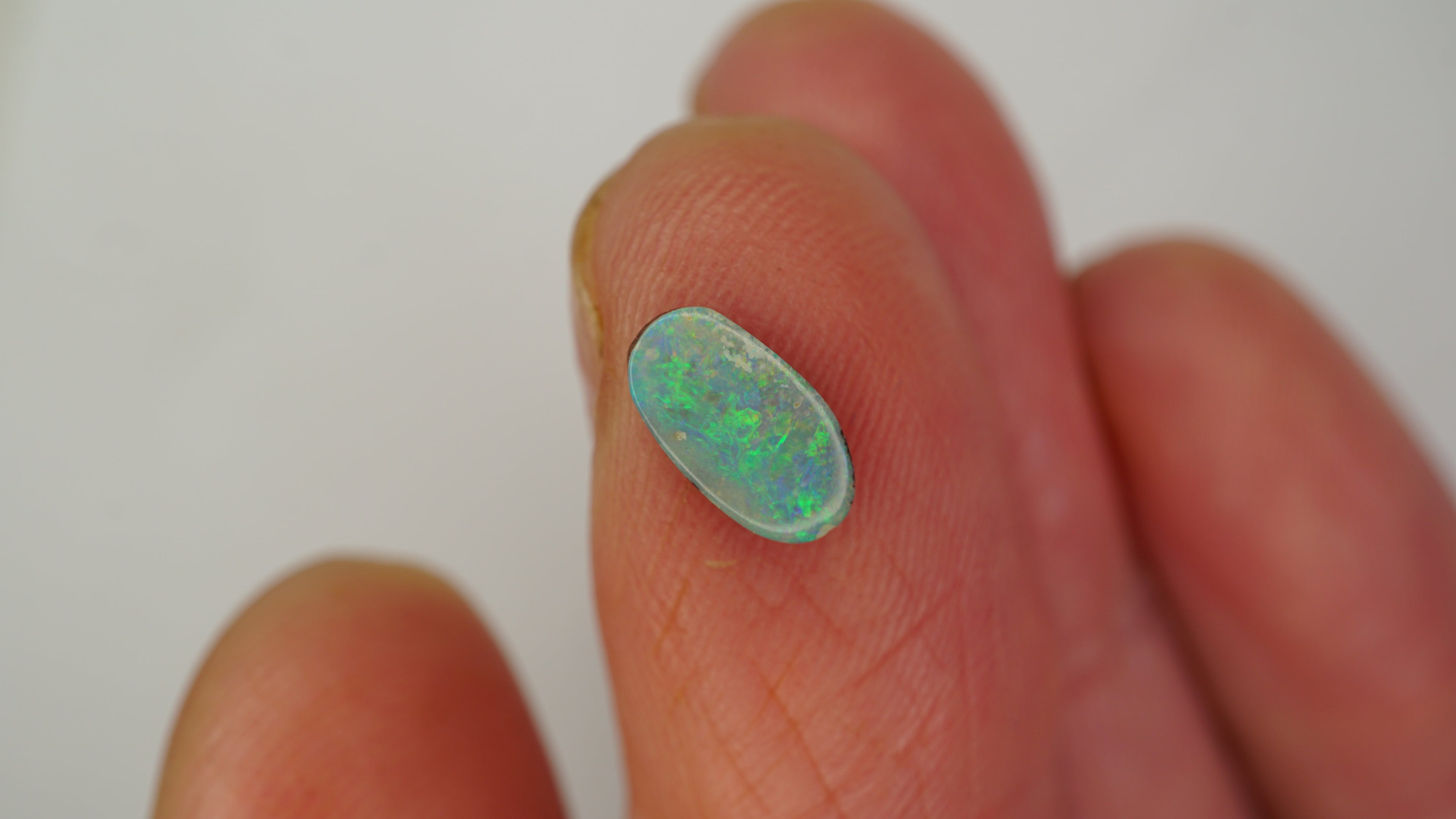 0.8 ct Green Boulder Opal - Dominant Green Colour Play