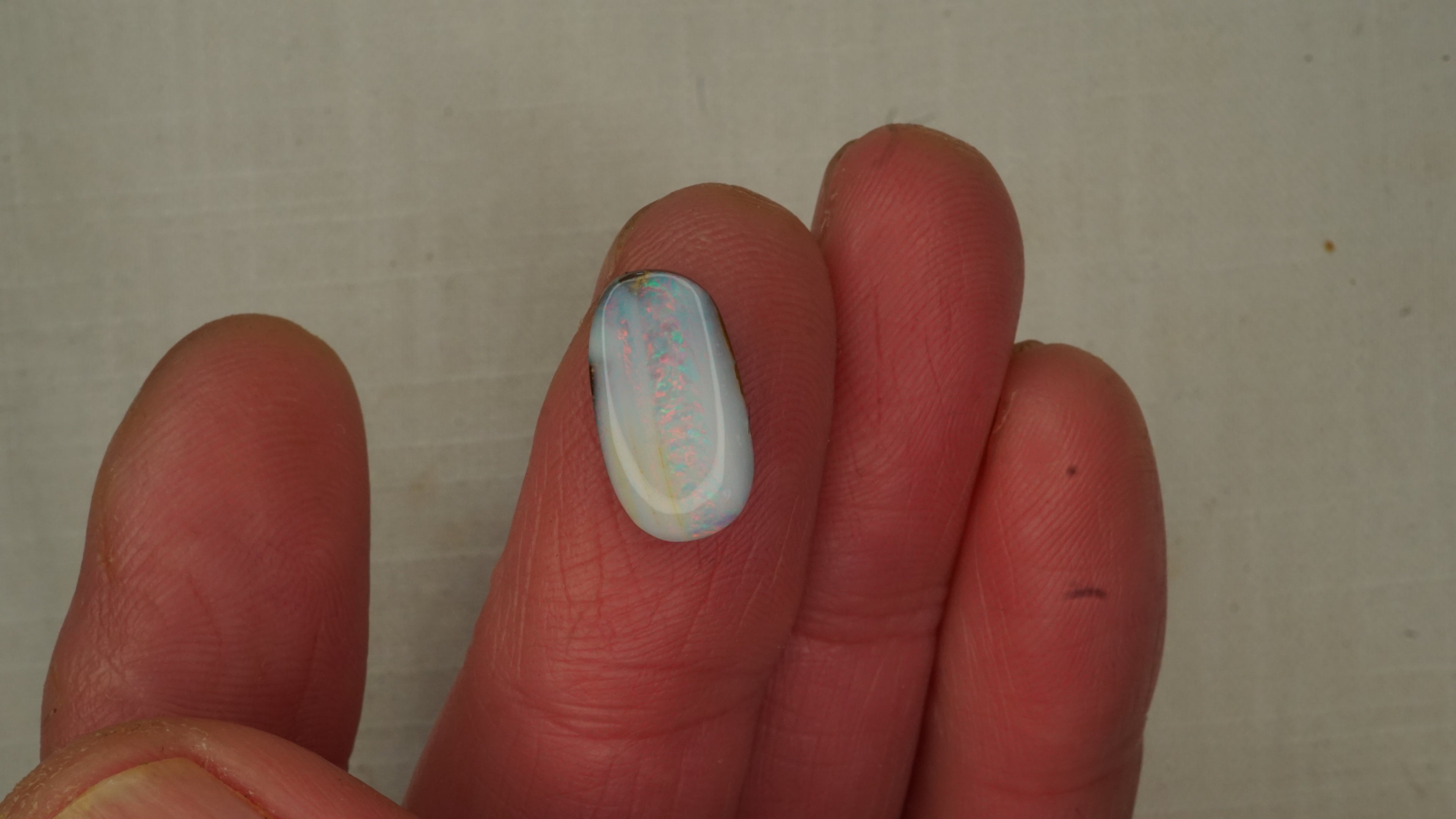 4.5 ct White Boulder Opal - Soft Pastel Colour Play